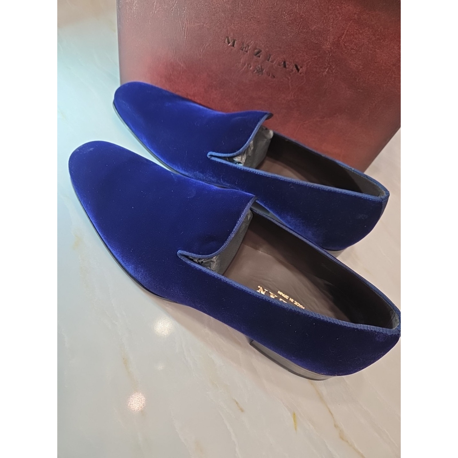Mezlan Men's Lublin Velvet Formal Slip-On In Blue 13m